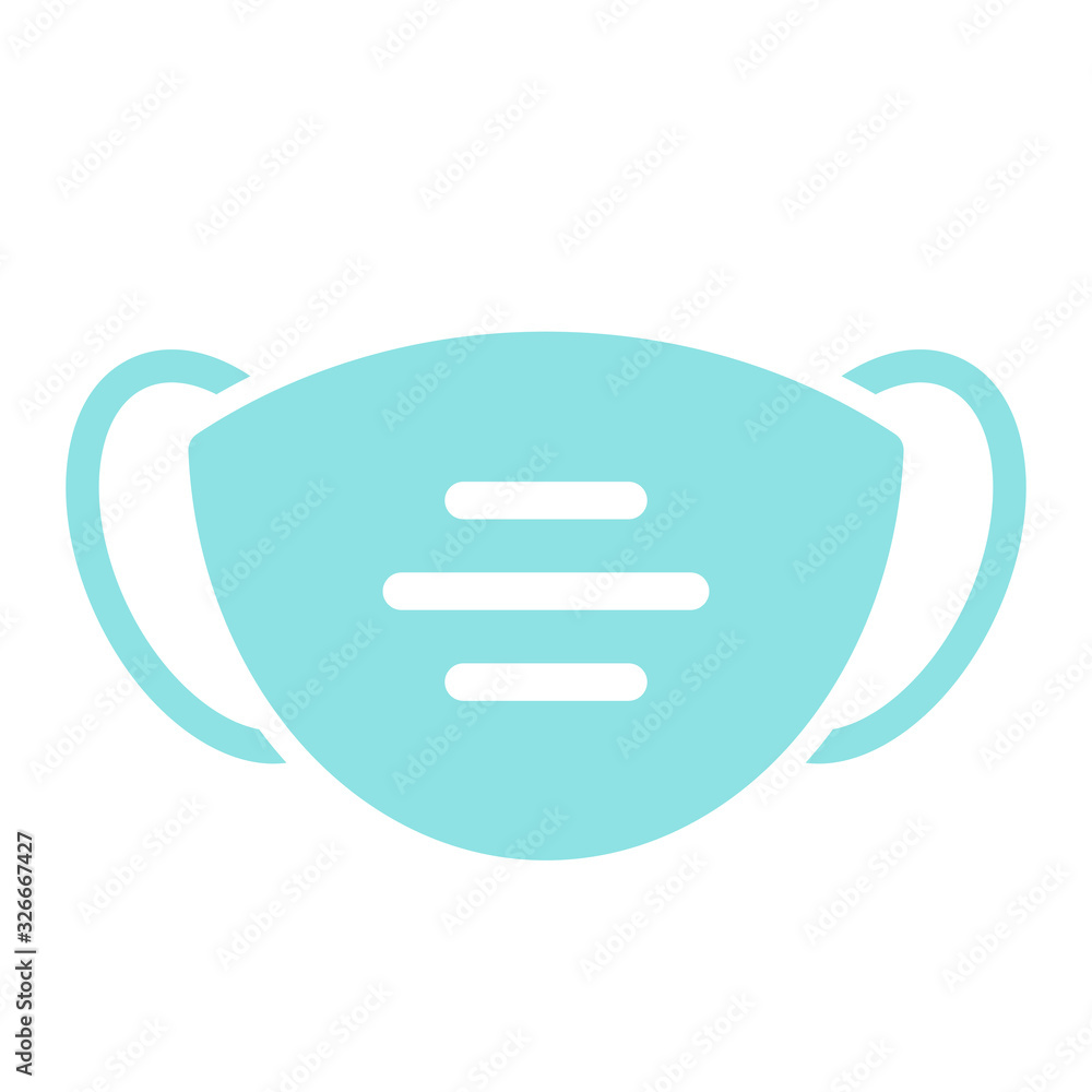 Mouth mask vector icon Mouth mask vector icon