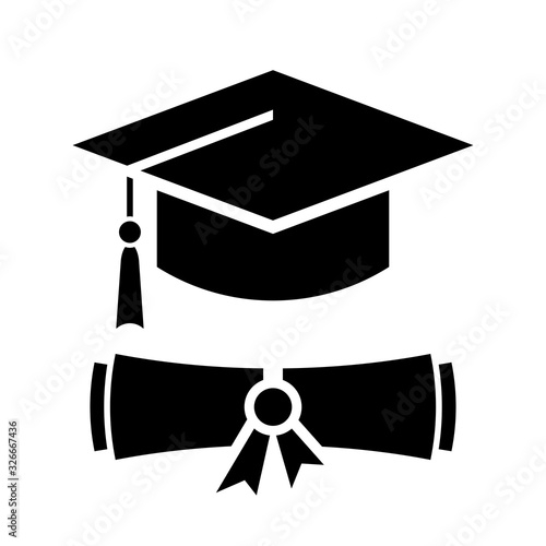 Academic graduation vector icon