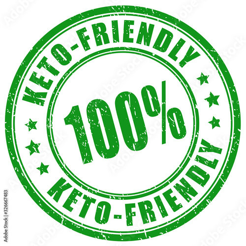 Grunge stamp keto-friendly