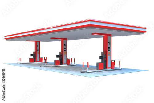 gas station canopy red view1 