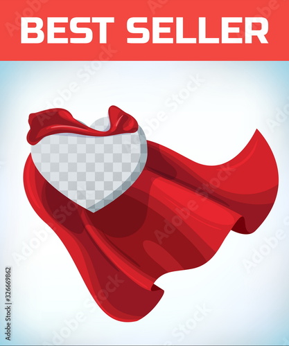 Heart template. Love icon. Mercy sign. Girl power. Valentine card. Female superhero. Charitable foundation or donations logo. Medicine or cardiology concept. Health care and disease. Blood donation