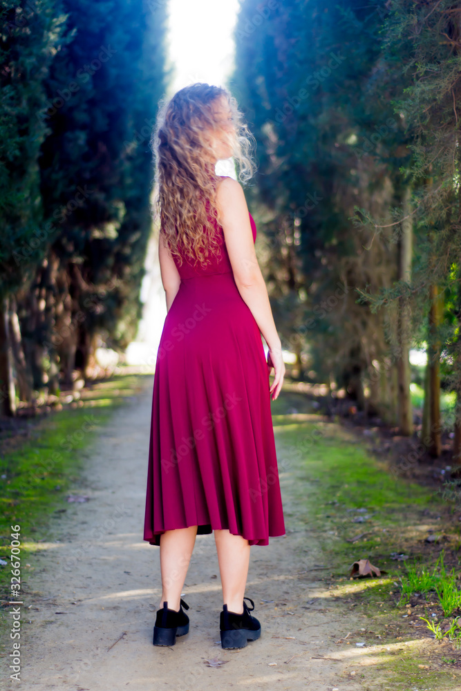 Portrait of beautiful woman in the park Portrait of beautiful woman in the park