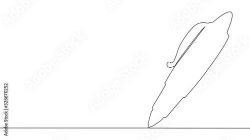 One line drawing.Pen. Continuous line art. Ballpoint pen. Biro. Hand drawn minimalist design