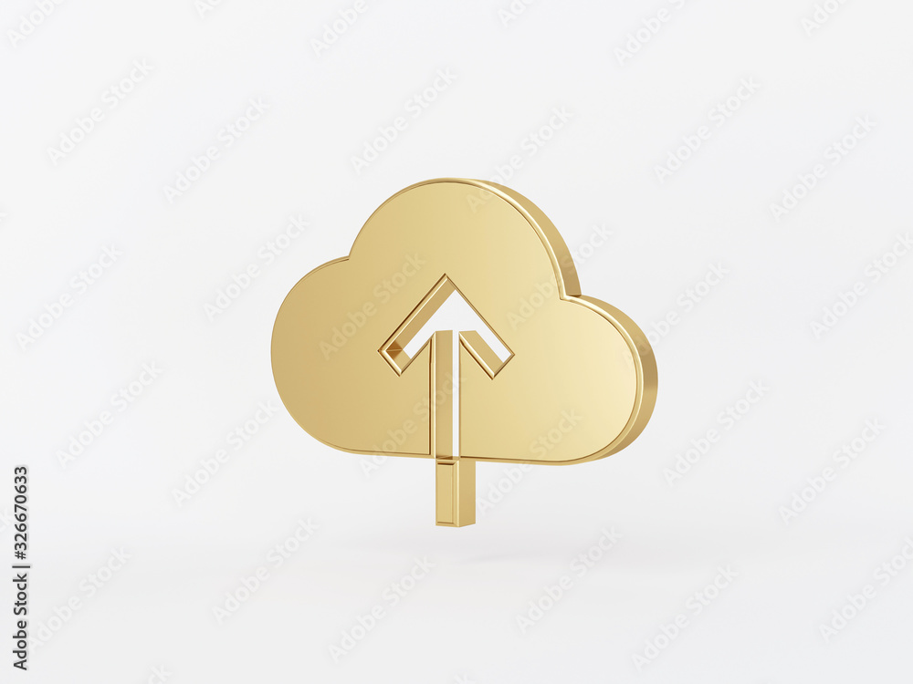 Golden metal 3d icon object isolated in white background. 3d rendering - illustration. Golden metal 3d icon object isolated in white background. 3d rendering - illustration.