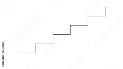 Continuous line drawing of the stairs. illustration