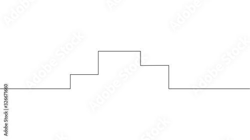 continuous drawing of one line of the pedestal