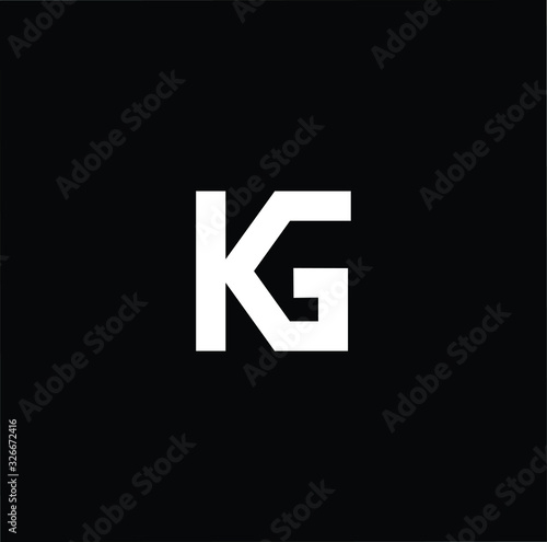 Professional Innovative Initial KG GK logo. Letter KG GK Minimal elegant Monogram. Premium Business Artistic Alphabet symbol and sign