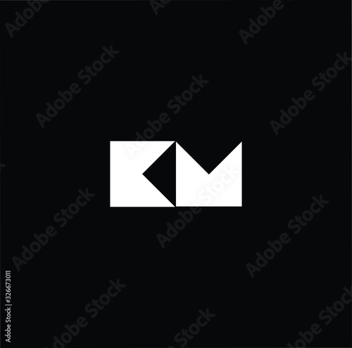 Professional Innovative Initial KM MK logo. Letter KM MK Minimal elegant Monogram. Premium Business Artistic Alphabet symbol and sign photo