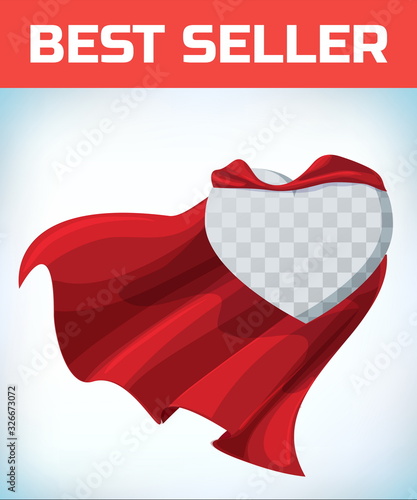 Heart template. Love icon. Mercy sign. Girl power. Valentine card. Female superhero. Charitable foundation or donations logo. Medicine or cardiology concept. Health care and disease. Blood donation