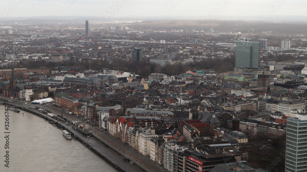 aerial view of city