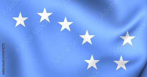 Konstfotografi 3D Starry Plough Flag. 3D Illustration.