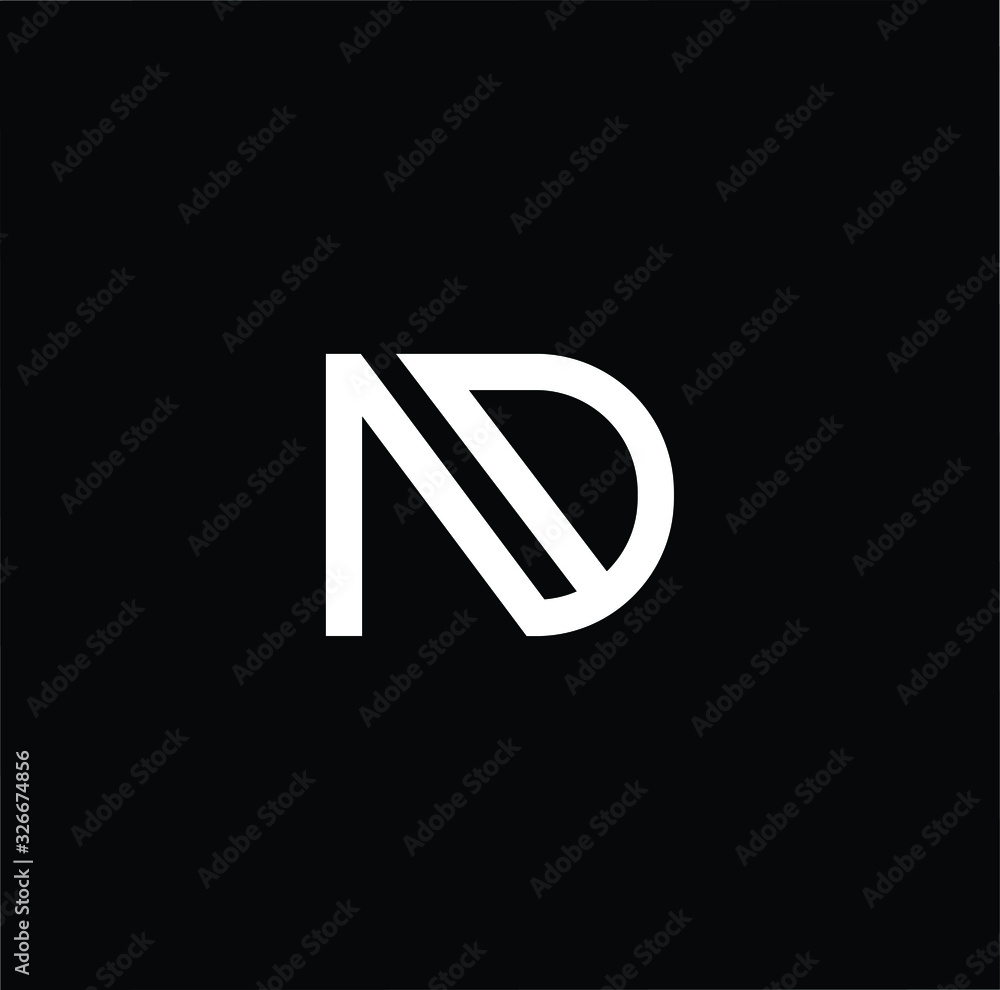 Professional Innovative Initial ND DN logo. Letter ND DN Minimal elegant Monogram. Premium Business Artistic Alphabet symbol and sign Professional Innovative Initial ND DN logo. Letter ND DN Minimal elegant Monogram. Premium Business Artistic Alphabet symbol and sign