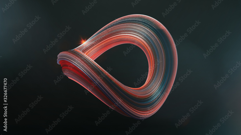 Abstract shape on black background Abstract shape on black background