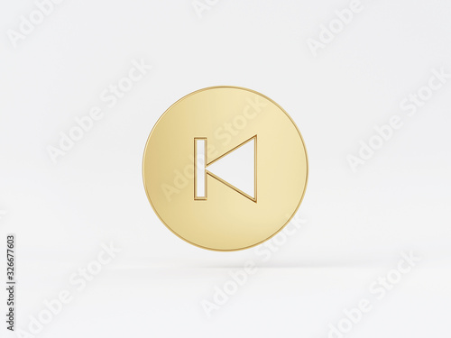 Free Download Golden metal 3d icon object isolated in white background. 3d rendering - illustration. - GFXLoad