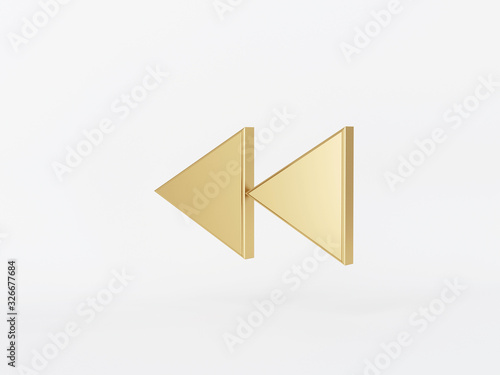 Free Download Golden metal 3d icon object isolated in white background. 3d rendering - illustration. - GFXLoad