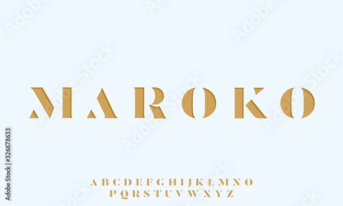 MAROKO, the elegant and luxurous display font , looks glamour and sophisticated typeset photo
