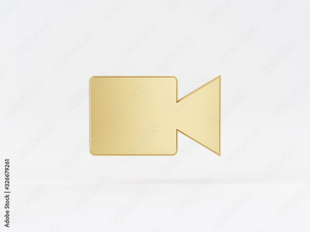 Golden metal 3d icon object isolated in white background. 3d rendering - illustration. Golden metal 3d icon object isolated in white background. 3d rendering - illustration.