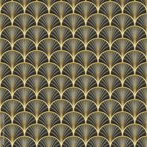 Art Deco Seamless Pattern. Geometric decorative texture. Vector illustration.