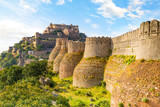Kumbhalgarh fort and wall in rajasthan, india