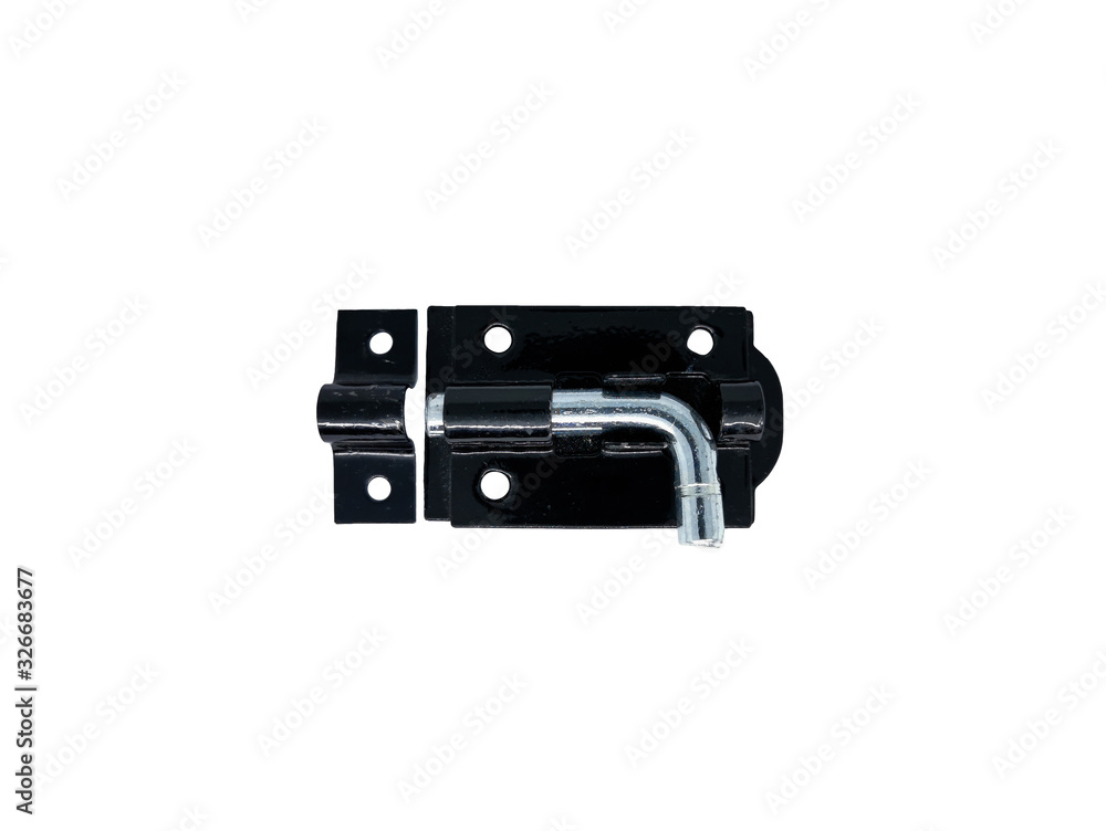 Single new door latch isolated on white background without shadow Single new door latch isolated on white background without shadow