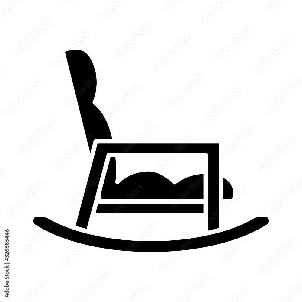 Rock chair icon vector