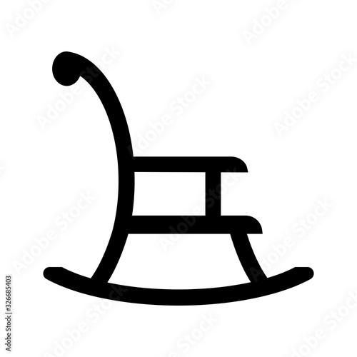 Rock chair icon vector