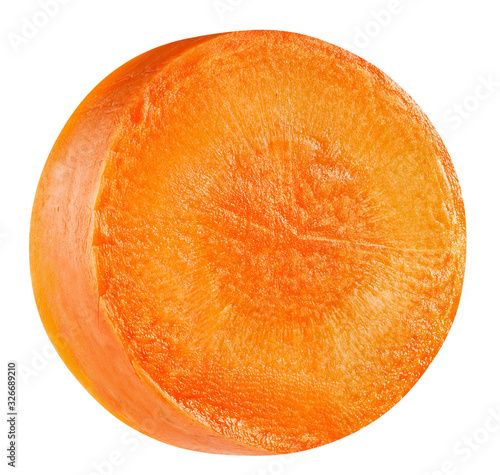 carrot slice isolated on a white background
