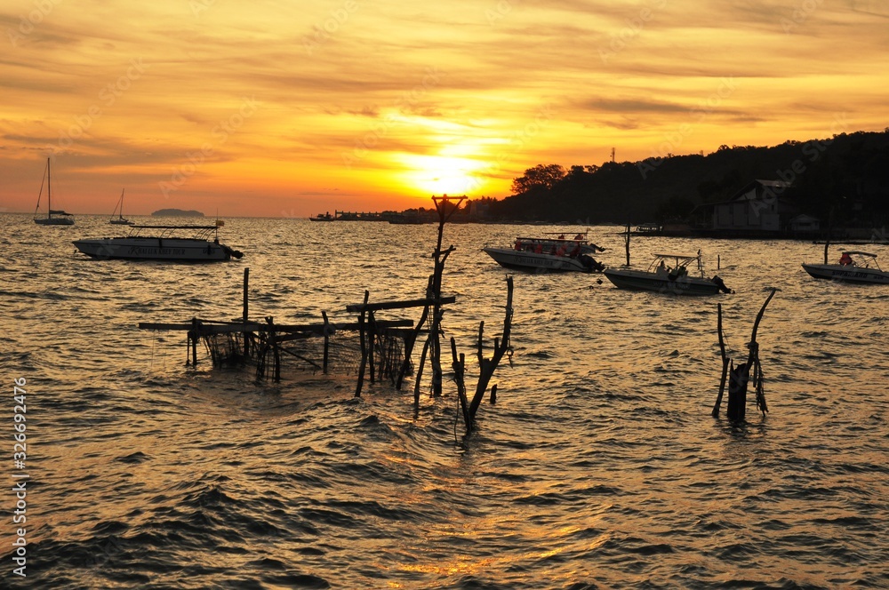 Sunrise view at the sea on Koh Samet Sunrise view at the sea on Koh Samet