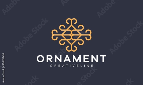 elegant ornament interior logo template