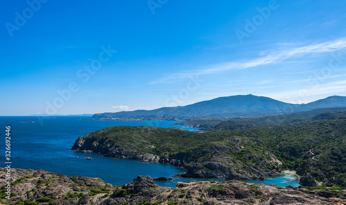 Seascape, mediterranean coastline, cliffs and bay, Cap de Creus - cape in Cadaques, Girona, Costa Brava, Catalonia, Spain. © iron_man