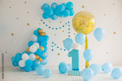 Decor for boy birthday party photo