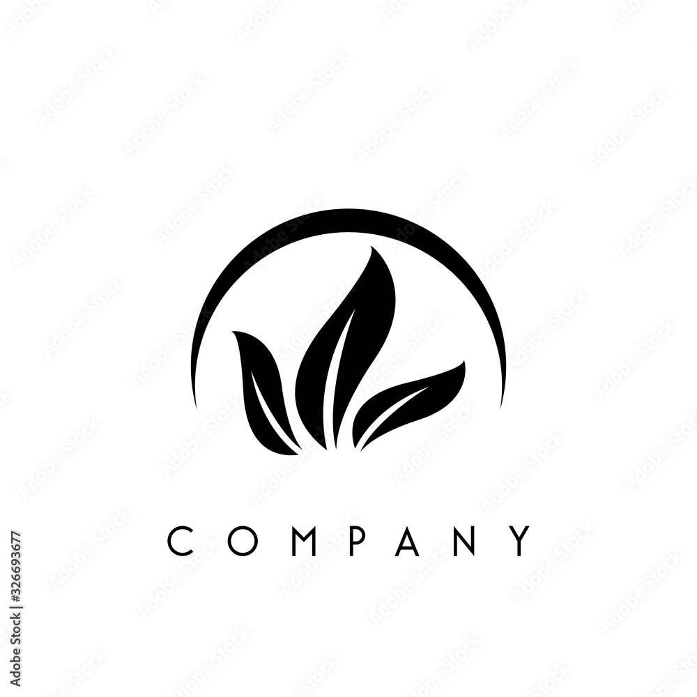 leaf abstract logo leaf abstract logo