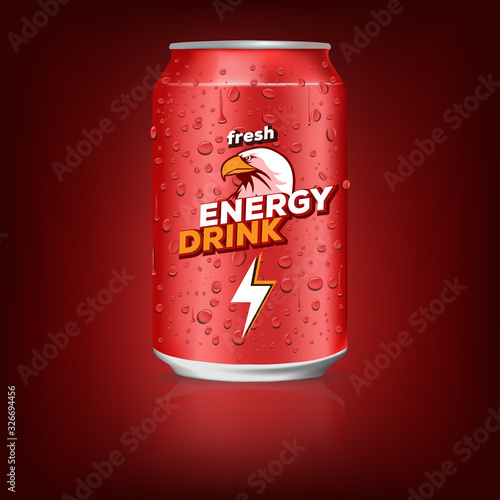 energy drink with vector eagle logo