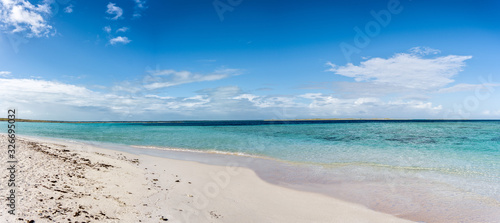 Panoramic View of Noronqui Cay at Los Roques National Park  Venezuela