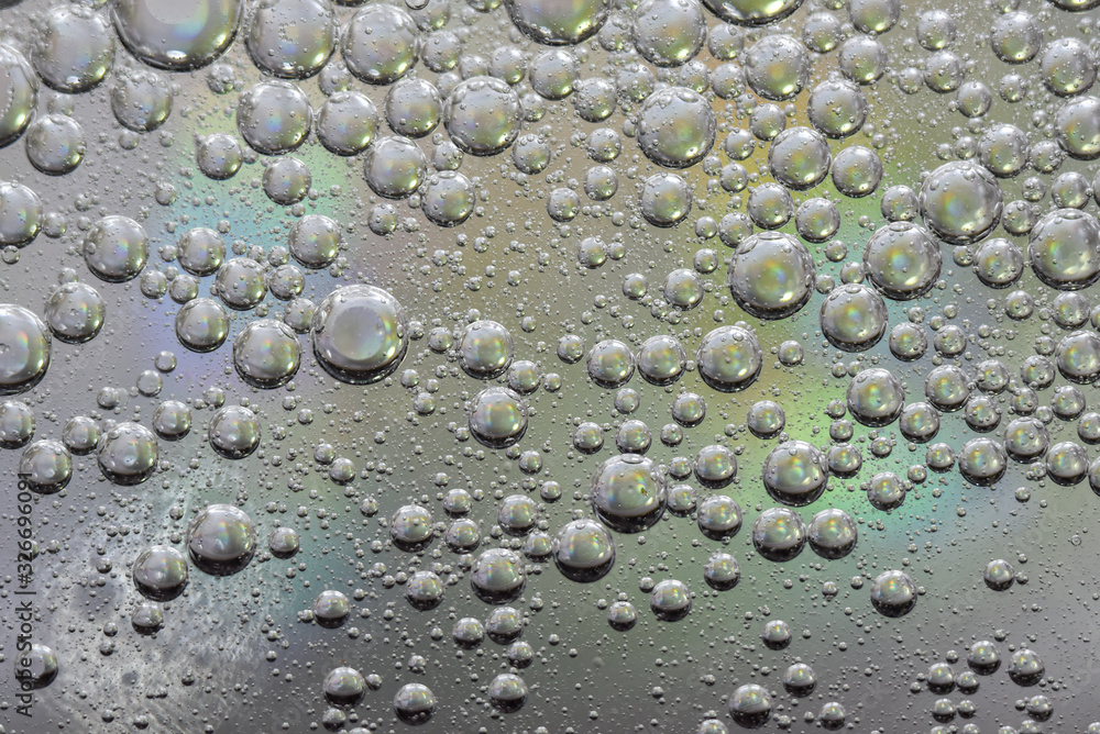 small bubbles and drops oil and water background texture gray abstraction small bubbles and drops oil and water background texture gray abstraction