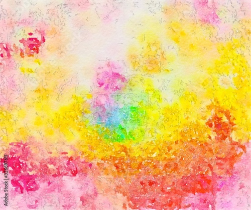Watercolor paper background. Abstract Painted Illustration. Brush stroked painting. © it cool