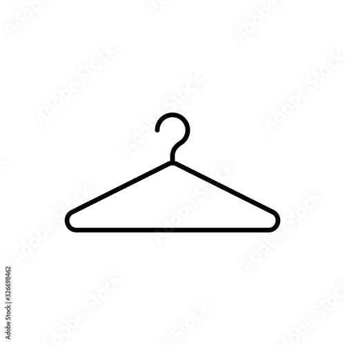 Hanger outline icon isolated. Symbol, logo illustration for mobile concept and web design.