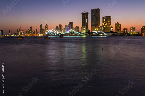 skyline from Cartagena bay in Colombia