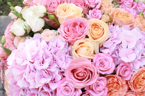  background  delicate flowers  hydrangea roses beauty wedding tenderness love good bouquet plants herbs