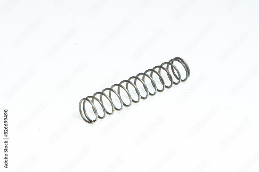 Detail of a small metal spring Detail of a small metal spring