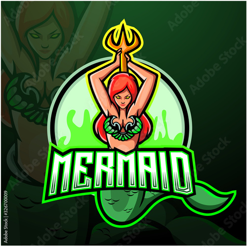 Mermaid's esport gaming logo design