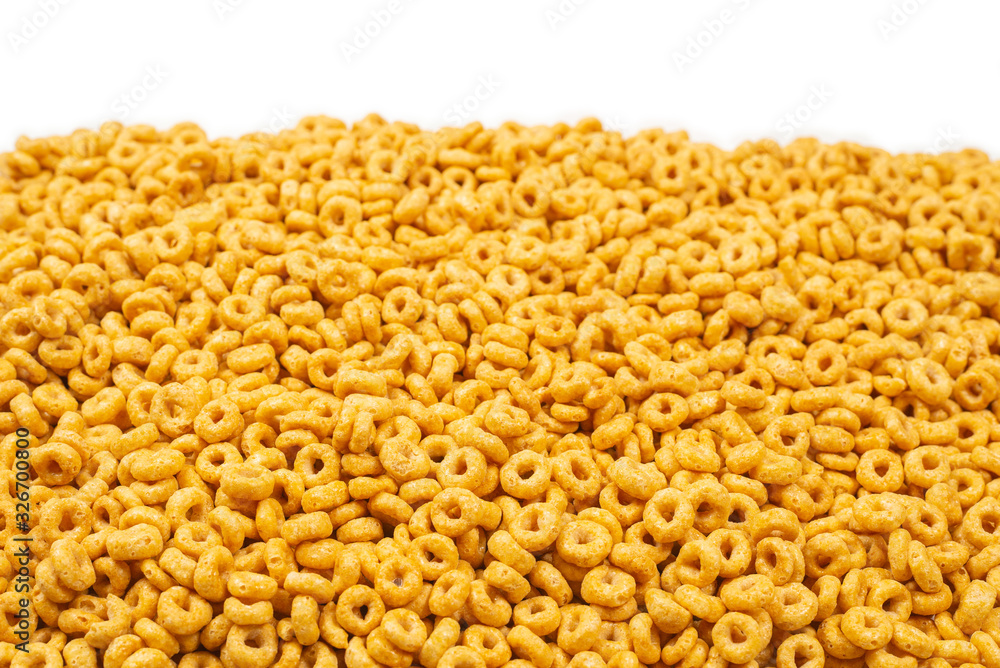 Corn-flakes background and texture. Top view. Corn-flakes background and texture. Top view.