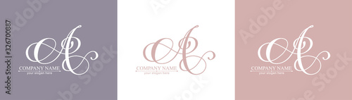A letter monogram. Elegant luxury logo. Calligraphic style. Corporate identity and personal logo. Vector design.