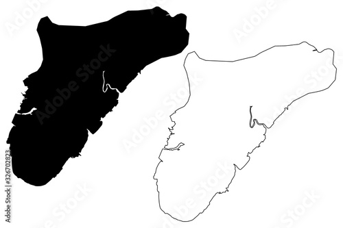 Suva City (Republic of Fiji) map vector illustration, scribble sketch City of Suva map