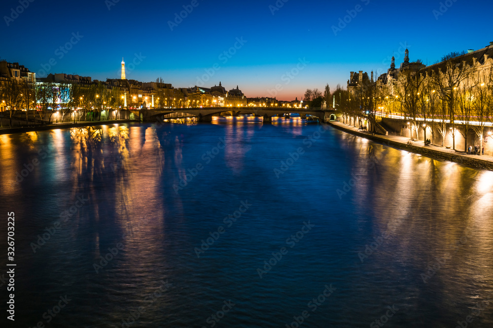 night view of city of Paris