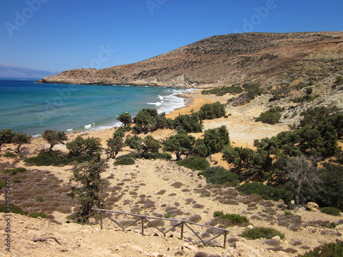 View of Potamos Beach. Gavdos Island. Libyan Sea. Greece.  photo