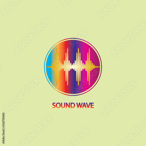 Sound Wave. Colorful sound waves for party, DJ, pub, clubs, discos. Audio equalizer technology. illustration