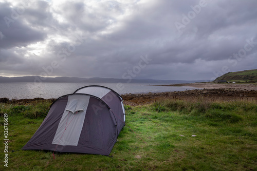 wild camping by the beach on Arran