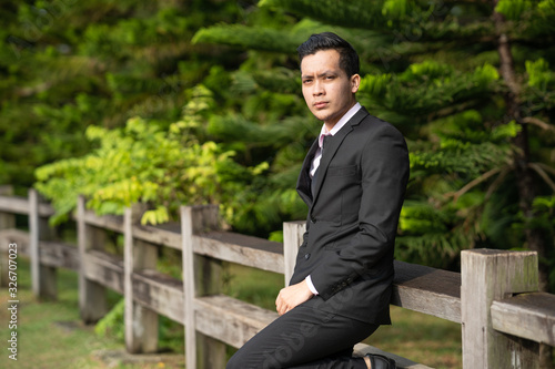 Businessman staff portrait with natural lighting © mawardibahar