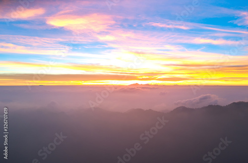 aerial view of mountain with beautiful scenery.